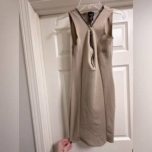 Front zip- tight mid dress